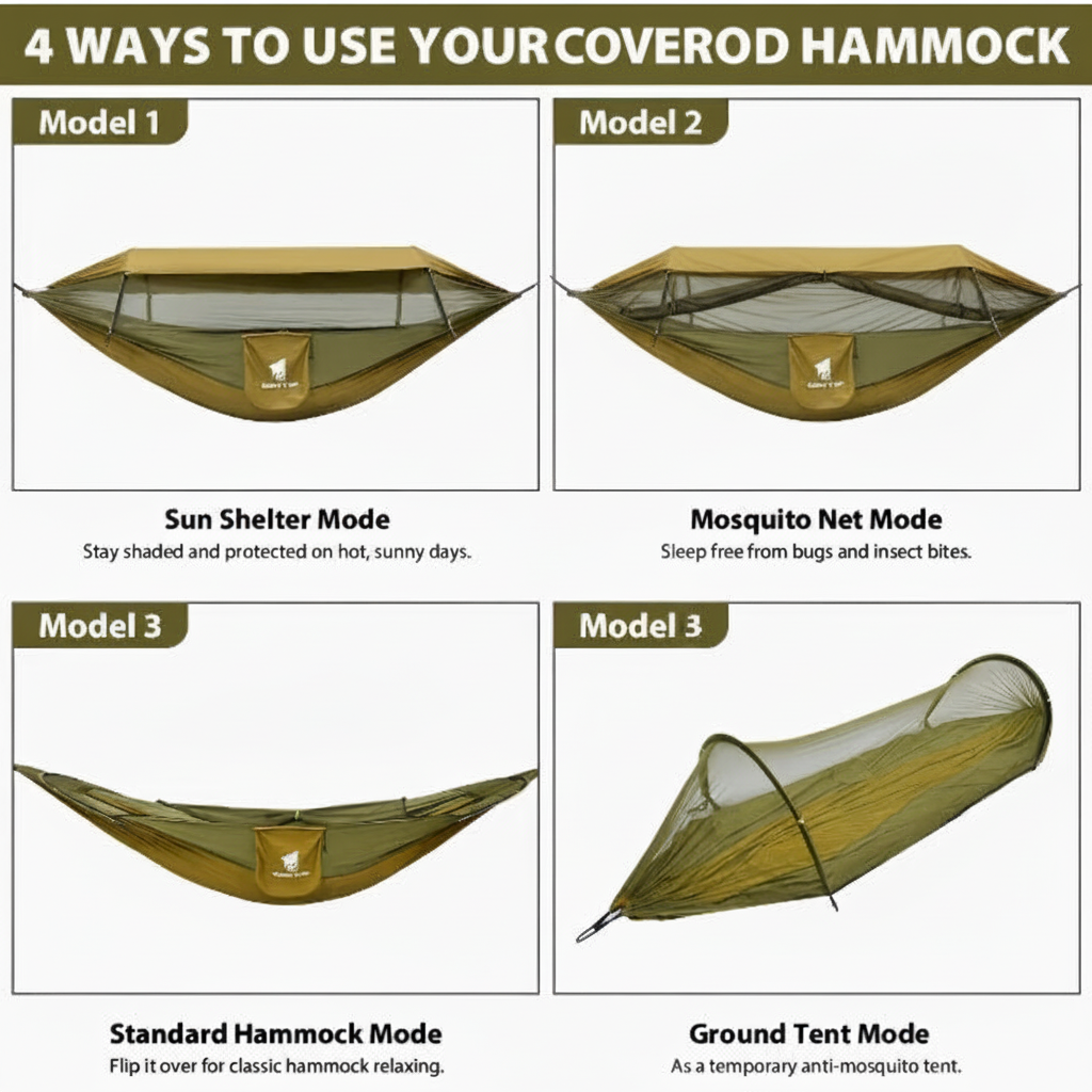 4 ways to use your Covered hammock