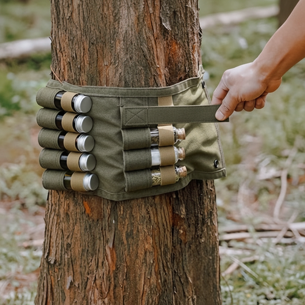 Premium spice organizer outdoor lifestyle shot